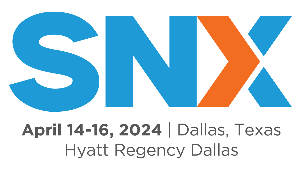snx 2024 logo, date, and location