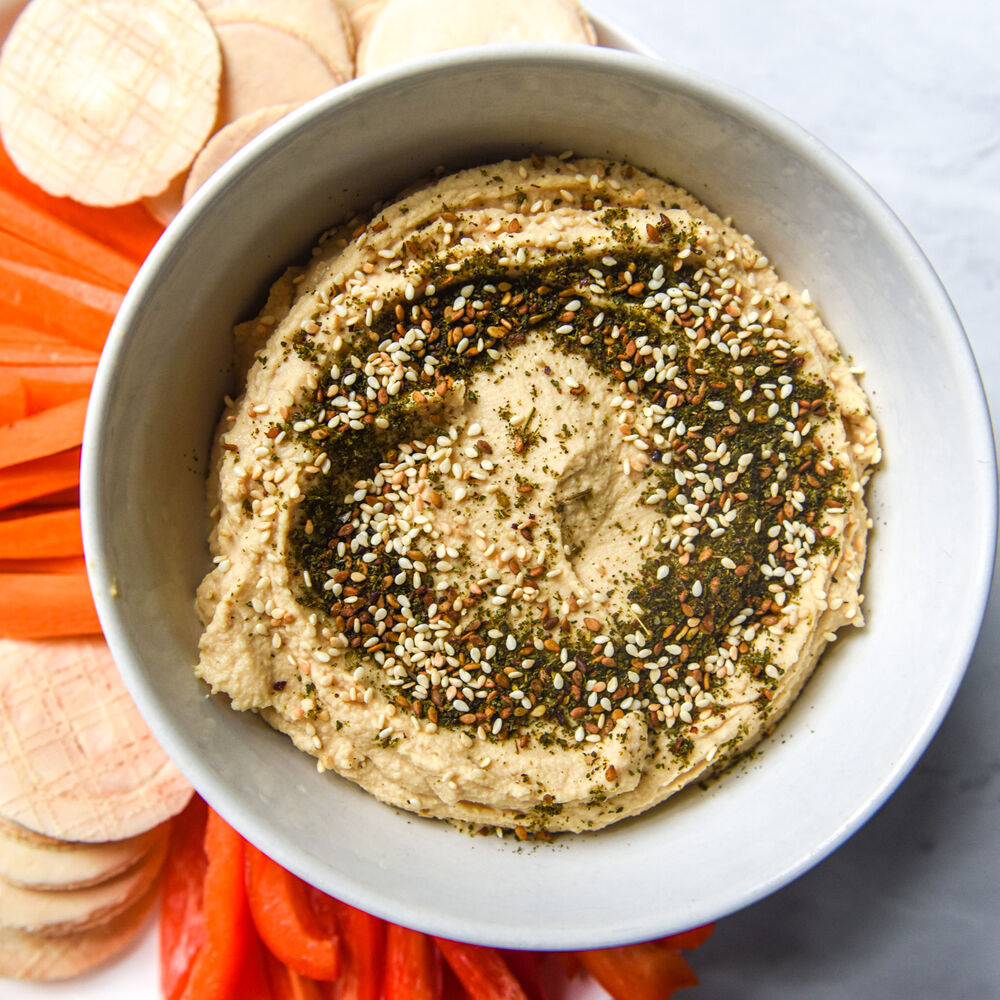 za'atar on hummus